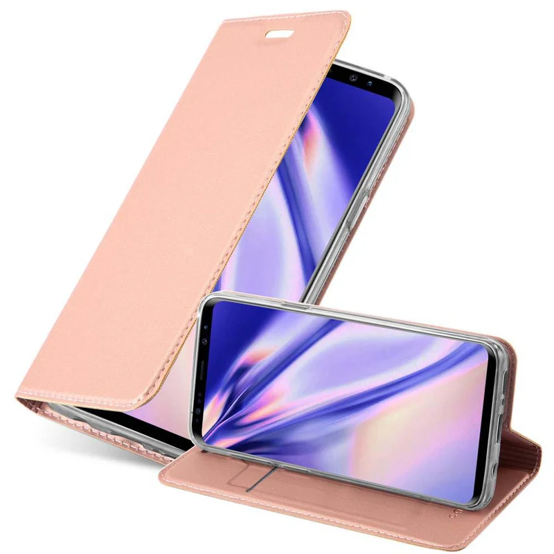 Cadorabo Hülle kompatibel mit Samsung Galaxy S9 Schutzhülle mit Magnetverschluss, Standfunktion und Kartenfach