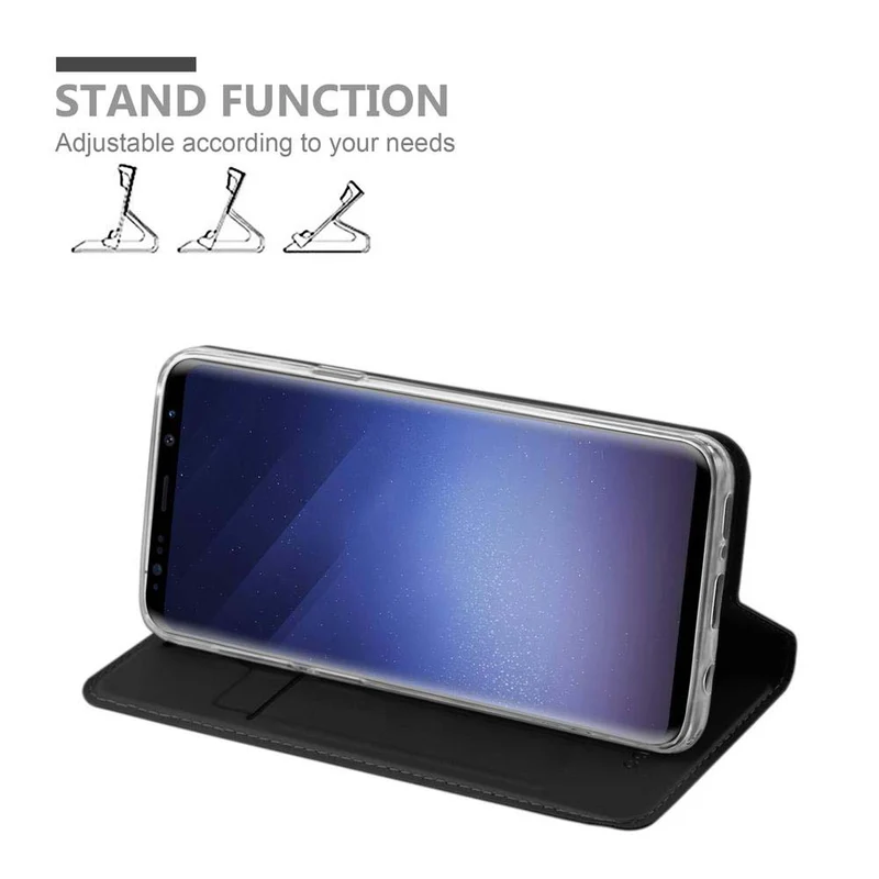 Cadorabo Hülle kompatibel mit Samsung Galaxy S9 Schutzhülle mit Magnetverschluss, Standfunktion und Kartenfach