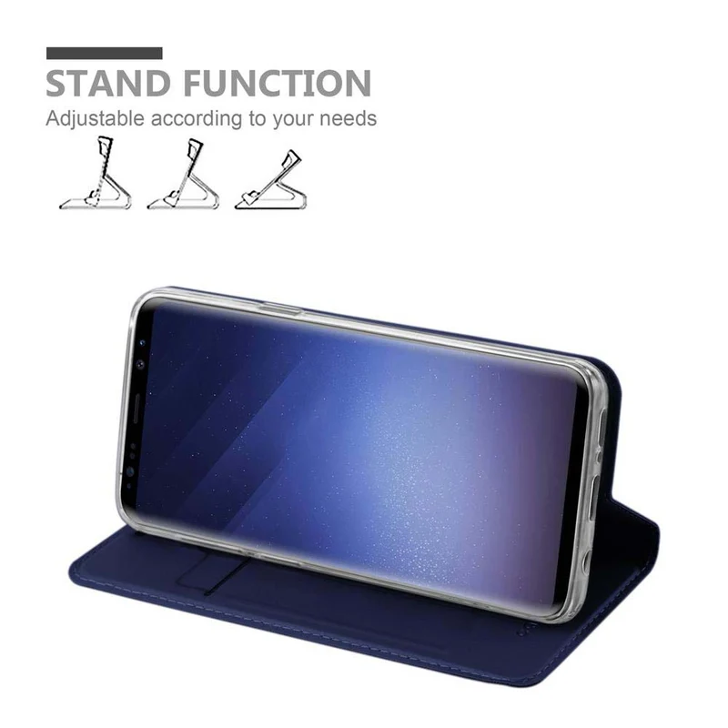Cadorabo Hülle kompatibel mit Samsung Galaxy S9 Schutzhülle mit Magnetverschluss, Standfunktion und Kartenfach