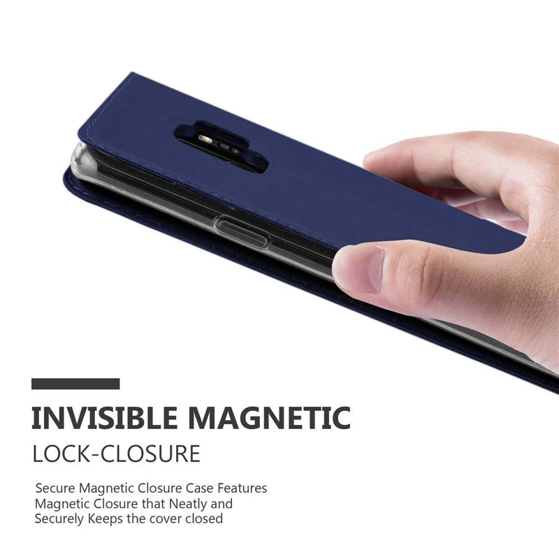 Cadorabo Hülle kompatibel mit Samsung Galaxy S9 Schutzhülle mit Magnetverschluss, Standfunktion und Kartenfach