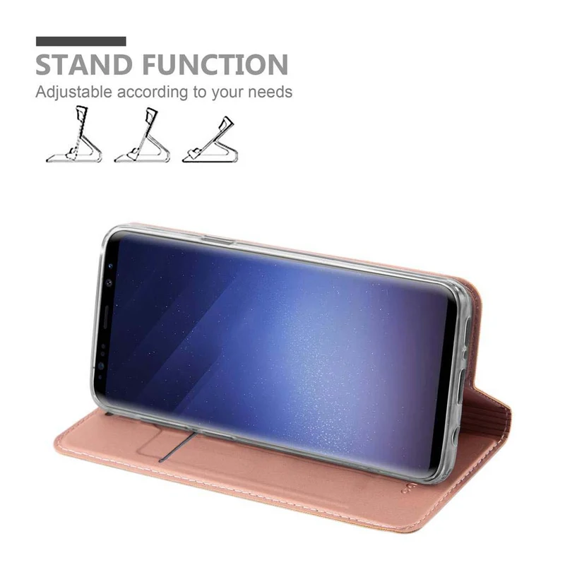 Cadorabo Hülle kompatibel mit Samsung Galaxy S9 Schutzhülle mit Magnetverschluss, Standfunktion und Kartenfach
