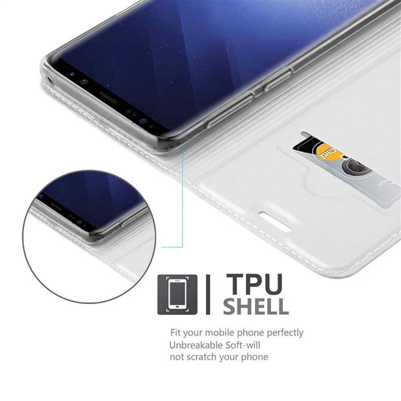 Cadorabo Hülle kompatibel mit Samsung Galaxy S9 Schutzhülle mit Magnetverschluss, Standfunktion und Kartenfach