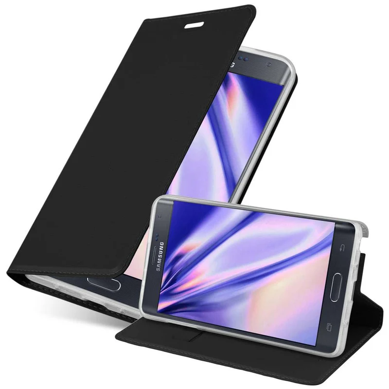 Cadorabo Hülle kompatibel mit Samsung Galaxy NOTE EDGE Schutzhülle mit Magnetverschluss, Standfunktion und Kartenfach