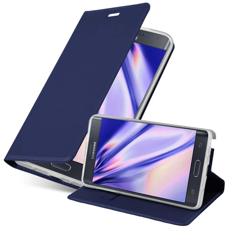 Cadorabo Hülle kompatibel mit Samsung Galaxy NOTE EDGE Schutzhülle mit Magnetverschluss, Standfunktion und Kartenfach
