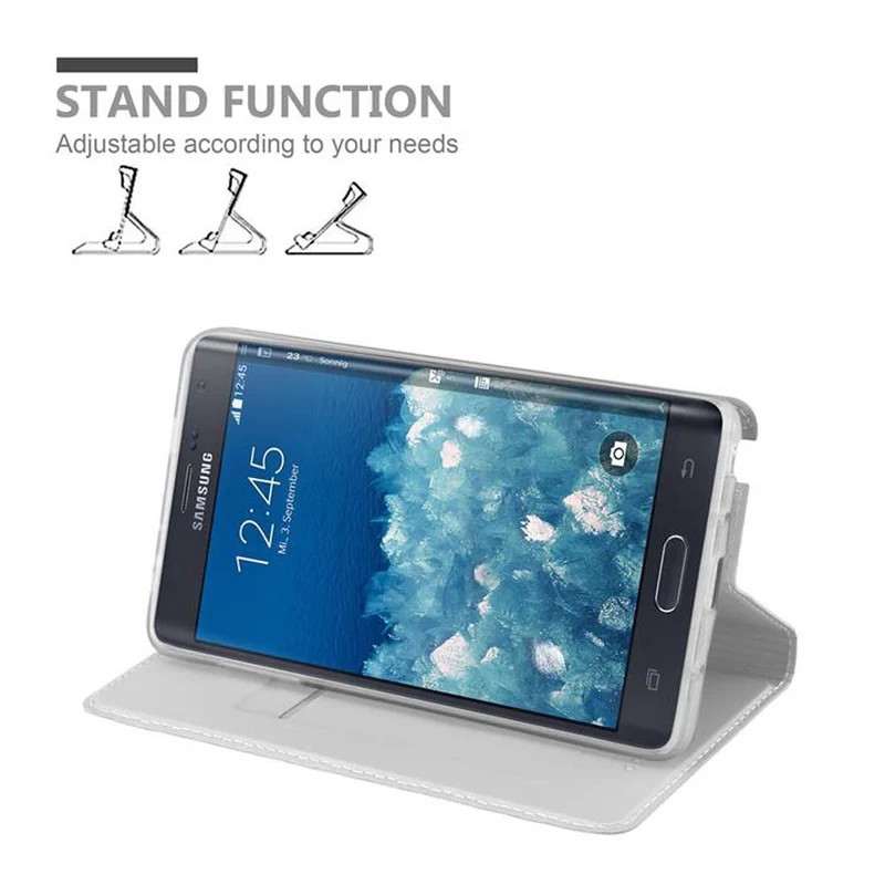 Cadorabo Hülle kompatibel mit Samsung Galaxy NOTE EDGE Schutzhülle mit Magnetverschluss, Standfunktion und Kartenfach