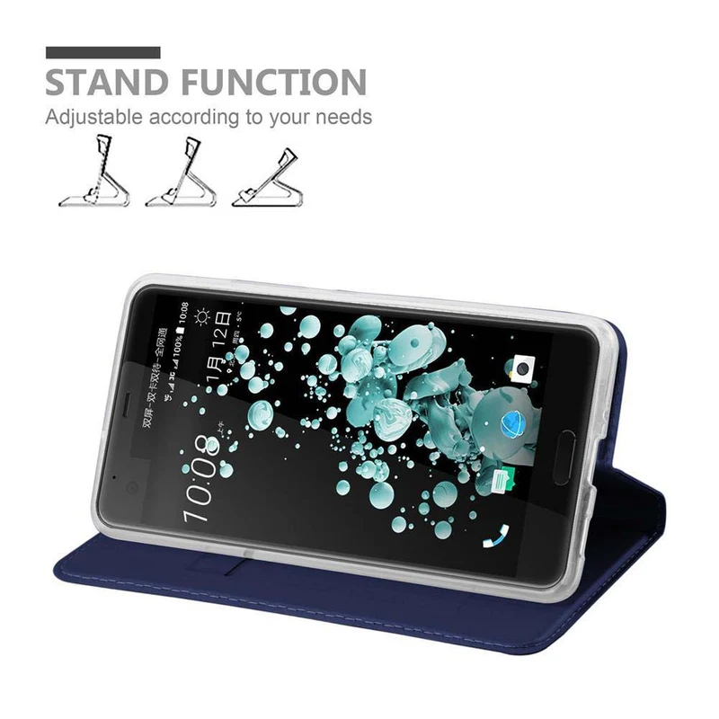 Cadorabo Hülle kompatibel mit HTC U ULTRA Schutzhülle mit Magnetverschluss, Standfunktion und Kartenfach