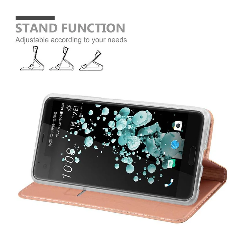 Cadorabo Hülle kompatibel mit HTC U ULTRA Schutzhülle mit Magnetverschluss, Standfunktion und Kartenfach