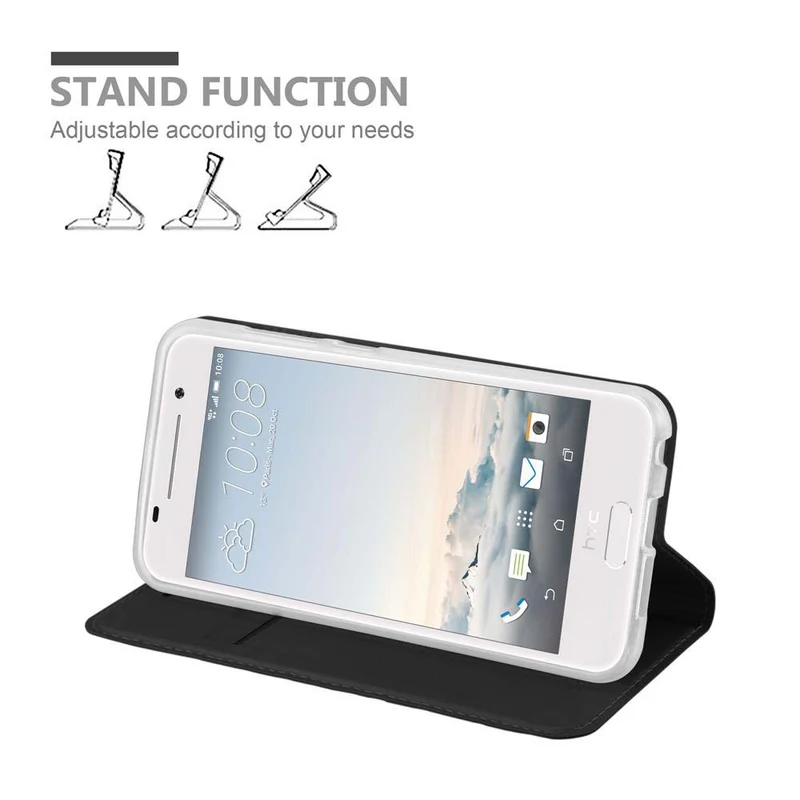 Cadorabo Hülle kompatibel mit HTC ONE A9 Schutzhülle mit Magnetverschluss, Standfunktion und Kartenfach