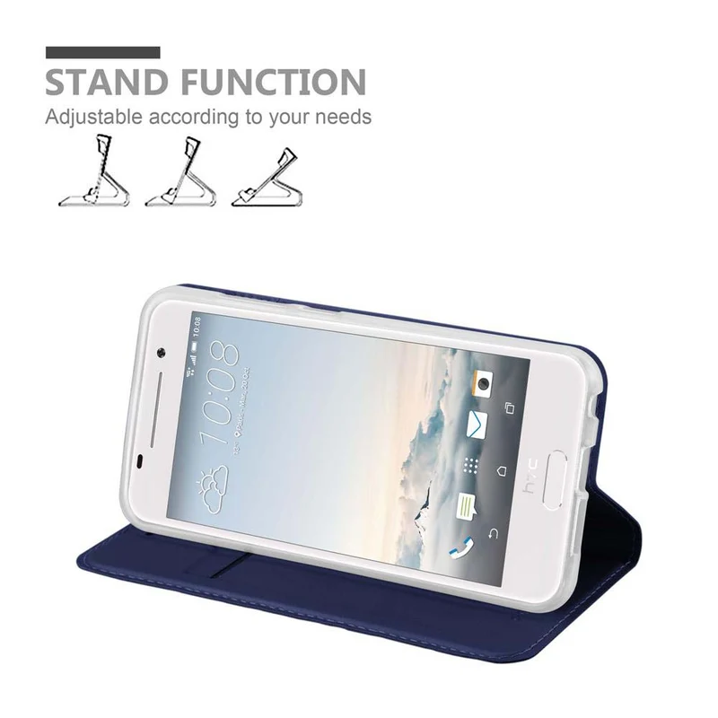 Cadorabo Hülle kompatibel mit HTC ONE A9 Schutzhülle mit Magnetverschluss, Standfunktion und Kartenfach