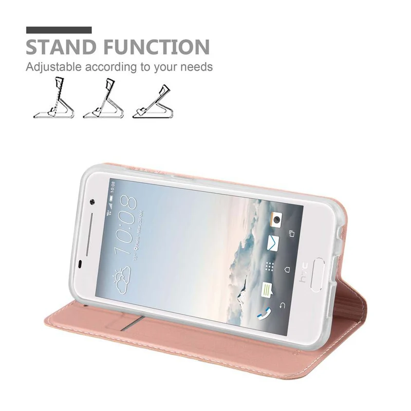 Cadorabo Hülle kompatibel mit HTC ONE A9 Schutzhülle mit Magnetverschluss, Standfunktion und Kartenfach