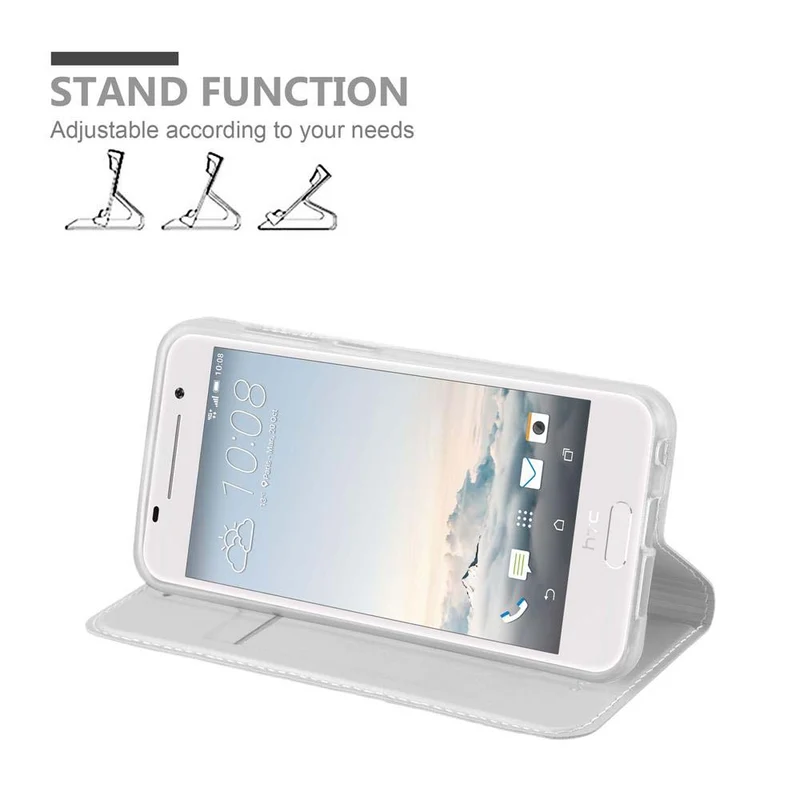 Cadorabo Hülle kompatibel mit HTC ONE A9 Schutzhülle mit Magnetverschluss, Standfunktion und Kartenfach