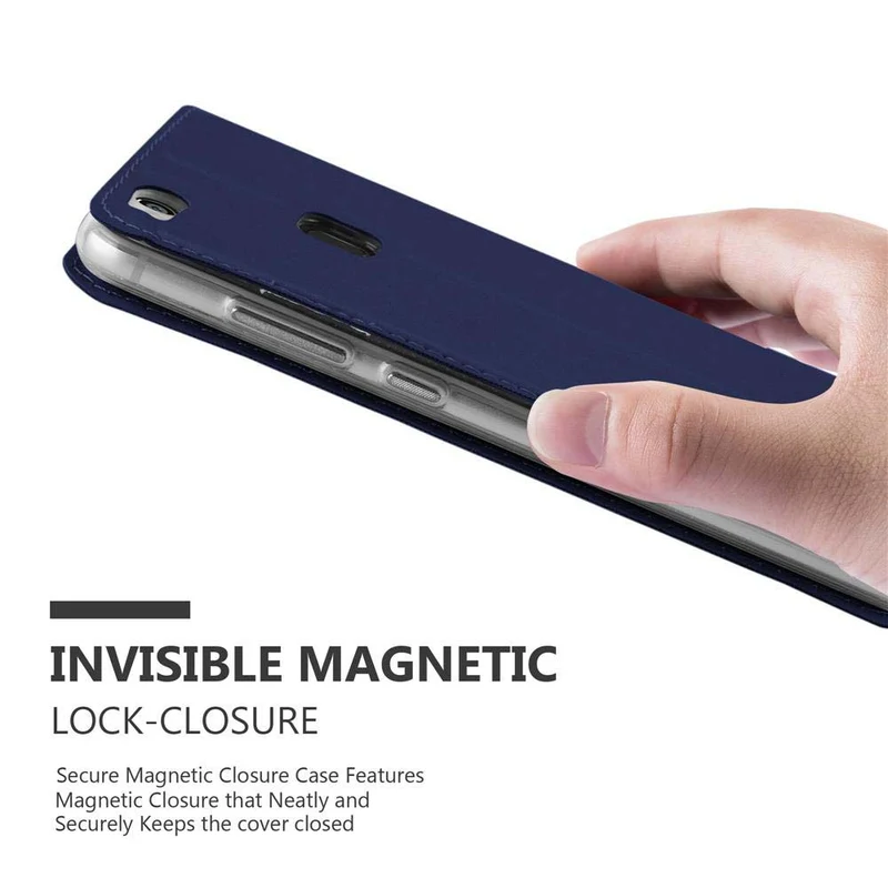 Cadorabo Hülle kompatibel mit Huawei P10 LITE Schutzhülle mit Magnetverschluss, Standfunktion und Kartenfach