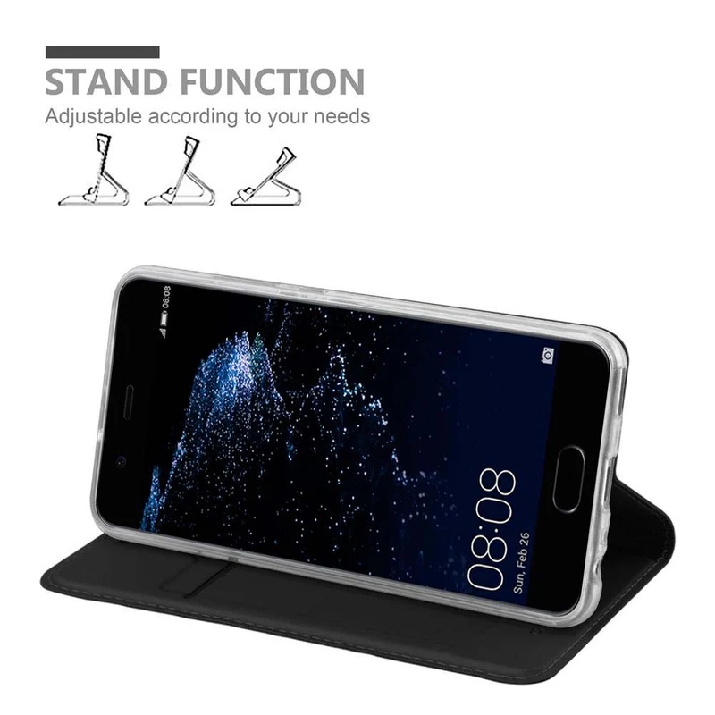 Cadorabo Hülle kompatibel mit Huawei P10 Schutzhülle mit Magnetverschluss, Standfunktion und Kartenfach