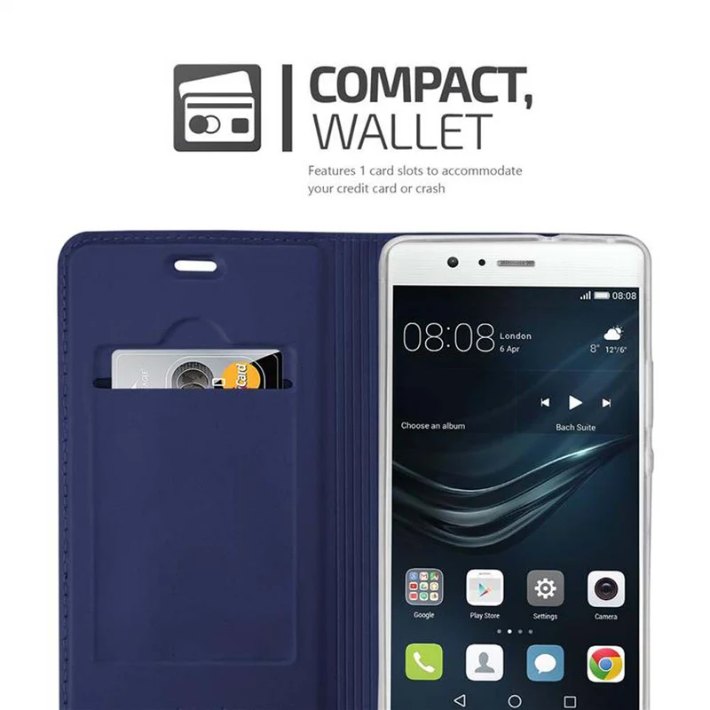 Cadorabo Hülle kompatibel mit Huawei P9 LITE 2016 / G9 LITE Schutzhülle mit Magnetverschluss, Standfunktion und Kartenfach