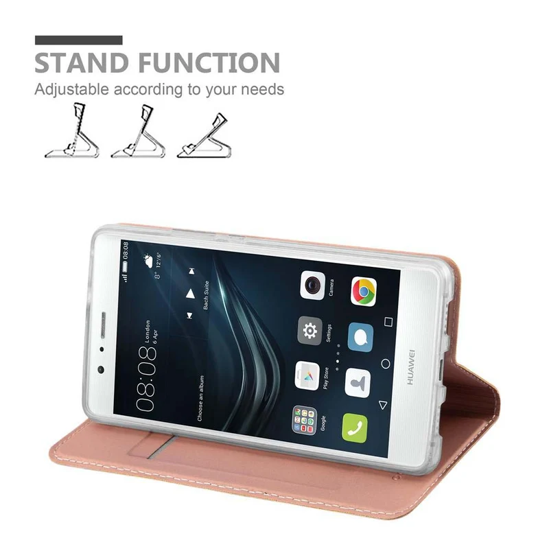 Cadorabo Hülle kompatibel mit Huawei P9 LITE 2016 / G9 LITE Schutzhülle mit Magnetverschluss, Standfunktion und Kartenfach