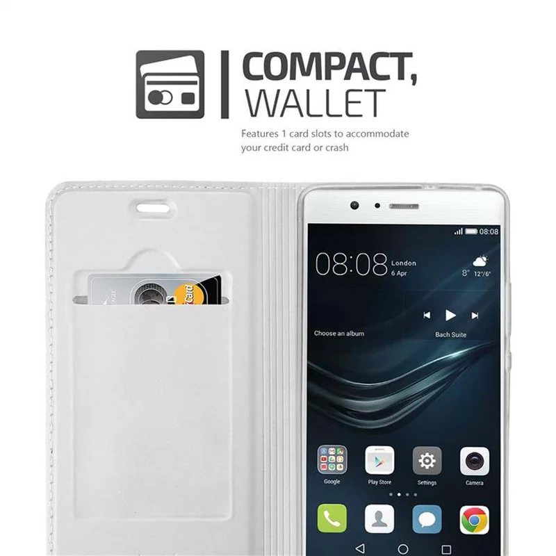 Cadorabo Hülle kompatibel mit Huawei P9 LITE 2016 / G9 LITE Schutzhülle mit Magnetverschluss, Standfunktion und Kartenfach