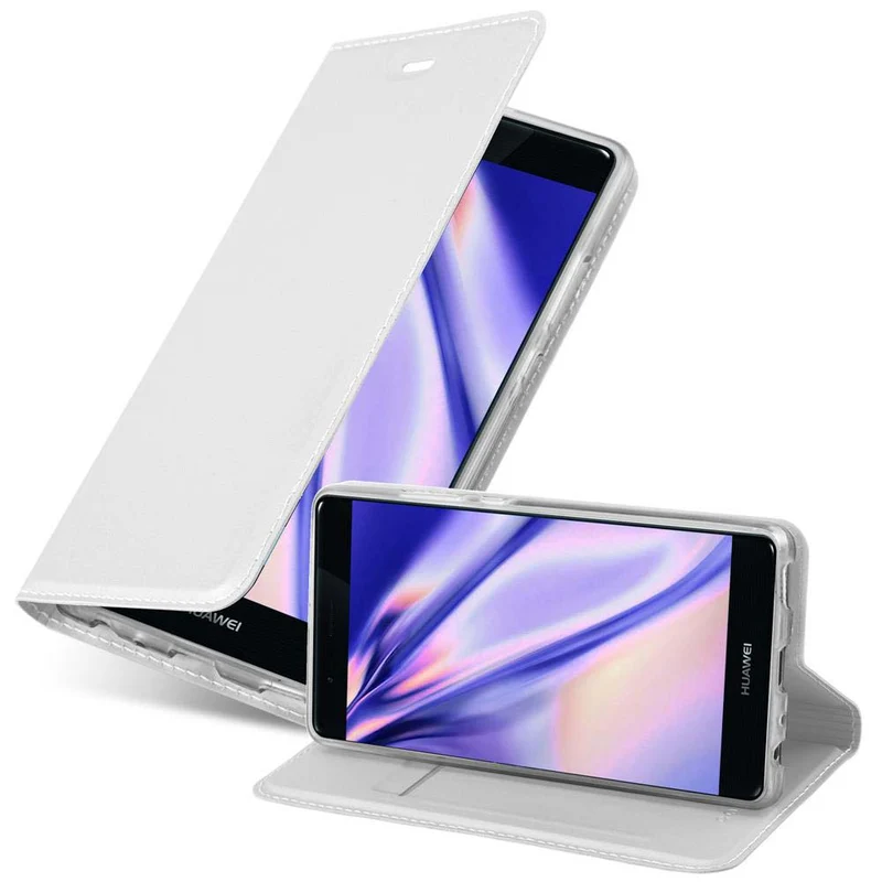 Cadorabo Hülle kompatibel mit Huawei P9 Schutzhülle mit Magnetverschluss, Standfunktion und Kartenfach