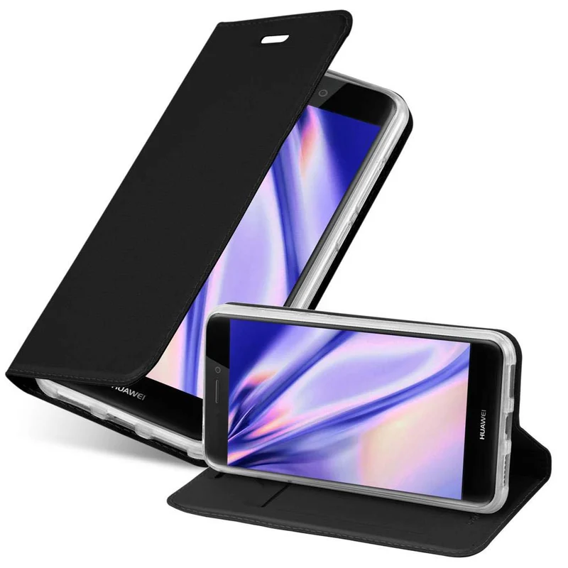 Cadorabo Hülle kompatibel mit Huawei P8 LITE 2017 / P9 LITE 2017 Schutzhülle mit Magnetverschluss, Standfunktion und Kartenfach