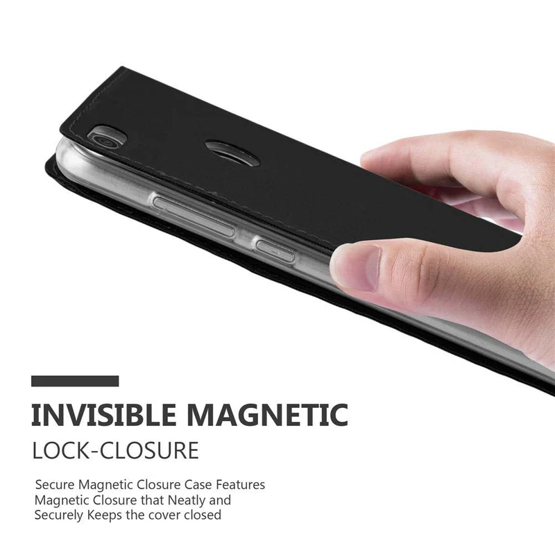 Cadorabo Hülle kompatibel mit Huawei P8 LITE 2017 / P9 LITE 2017 Schutzhülle mit Magnetverschluss, Standfunktion und Kartenfach