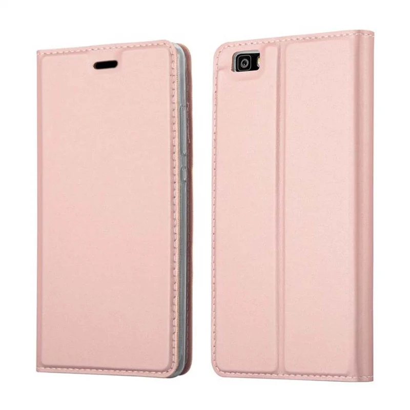 Cadorabo Hülle kompatibel mit Huawei P8 LITE 2015 Schutzhülle mit Magnetverschluss, Standfunktion und Kartenfach