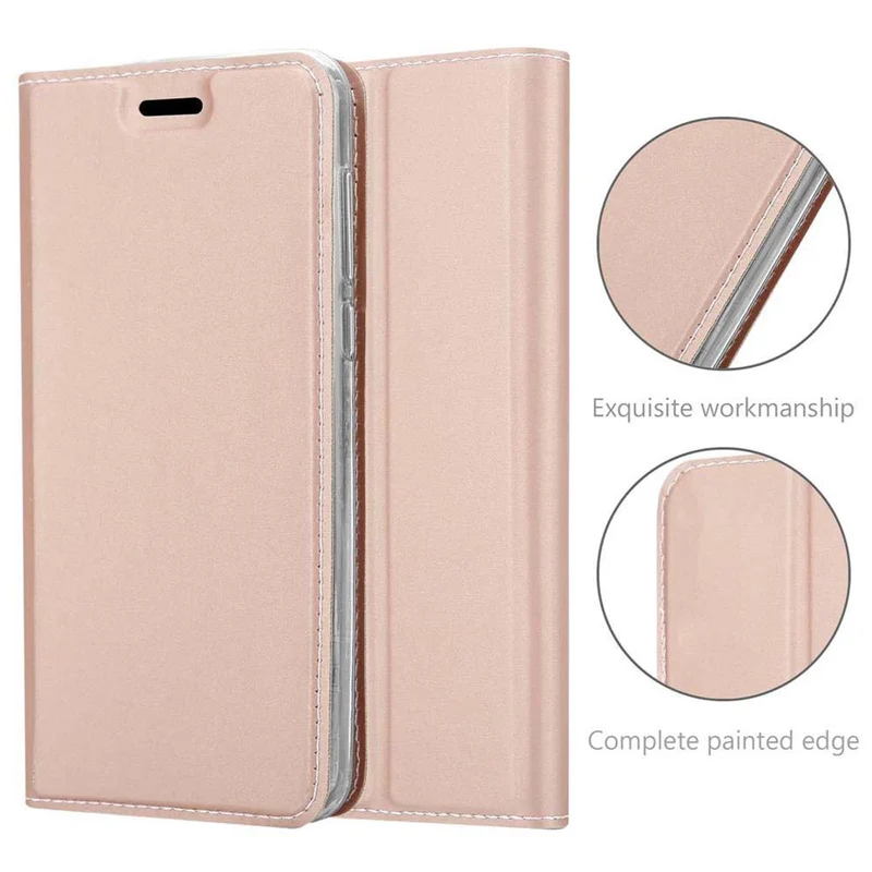 Cadorabo Hülle kompatibel mit Huawei P8 Schutzhülle mit Magnetverschluss, Standfunktion und Kartenfach