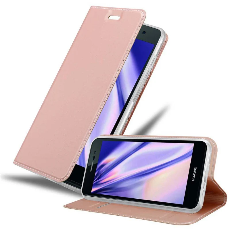 Cadorabo Hülle kompatibel mit Huawei ASCEND P7 Schutzhülle mit Magnetverschluss, Standfunktion und Kartenfach