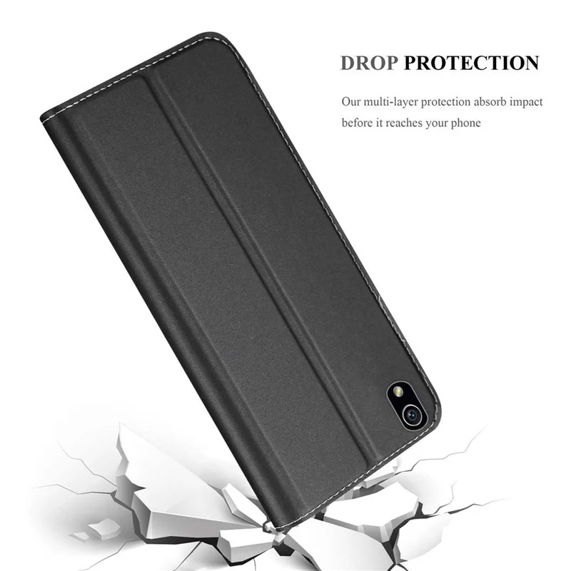 Cadorabo Hülle kompatibel mit Huawei ASCEND P7 Schutzhülle mit Magnetverschluss, Standfunktion und Kartenfach