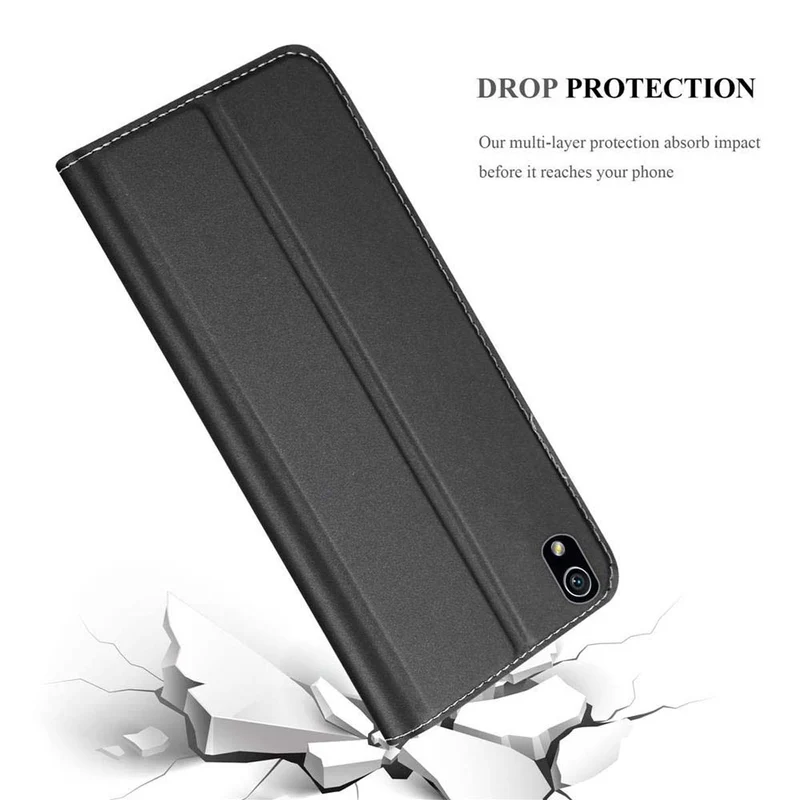 Cadorabo Hülle kompatibel mit Huawei ASCEND P7 Schutzhülle mit Magnetverschluss, Standfunktion und Kartenfach