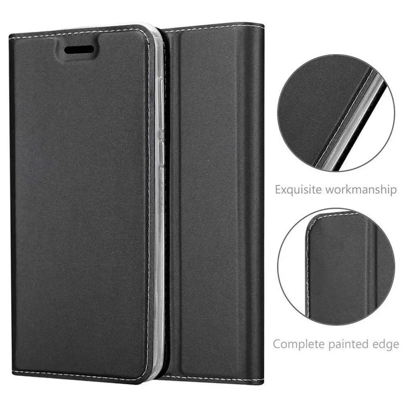 Cadorabo Hülle kompatibel mit Huawei ASCEND P7 Schutzhülle mit Magnetverschluss, Standfunktion und Kartenfach