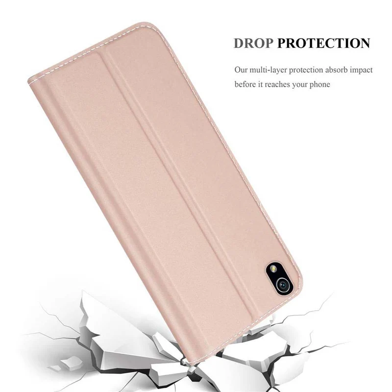 Cadorabo Hülle kompatibel mit Huawei ASCEND P7 Schutzhülle mit Magnetverschluss, Standfunktion und Kartenfach