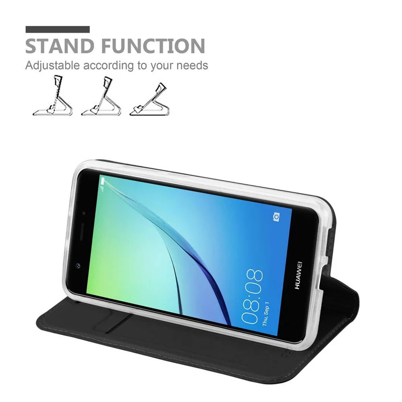 Cadorabo Hülle kompatibel mit Huawei NOVA Schutzhülle mit Magnetverschluss, Standfunktion und Kartenfach