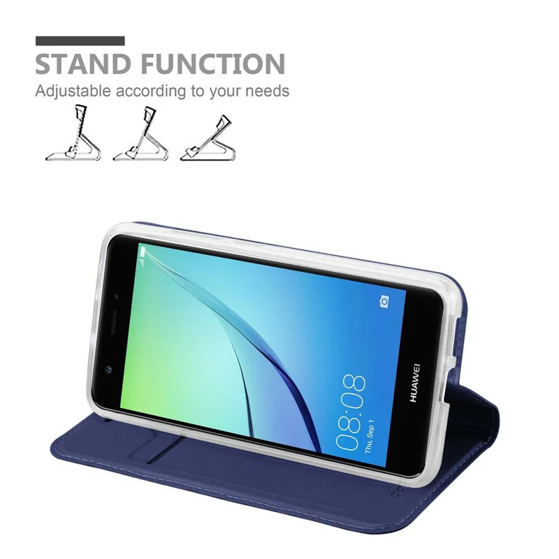 Cadorabo Hülle kompatibel mit Huawei NOVA Schutzhülle mit Magnetverschluss, Standfunktion und Kartenfach