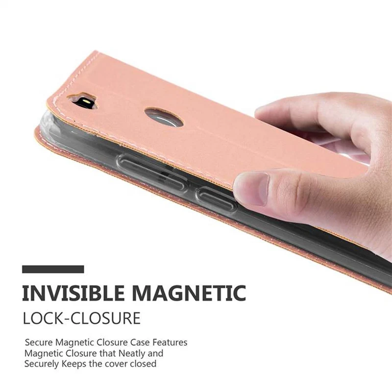 Cadorabo Hülle kompatibel mit Huawei NOVA Schutzhülle mit Magnetverschluss, Standfunktion und Kartenfach