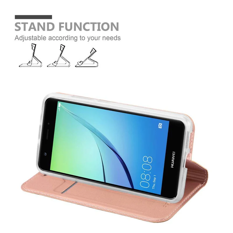 Cadorabo Hülle kompatibel mit Huawei NOVA Schutzhülle mit Magnetverschluss, Standfunktion und Kartenfach