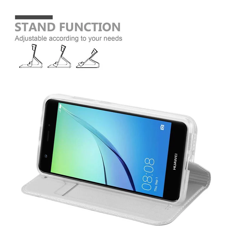 Cadorabo Hülle kompatibel mit Huawei NOVA Schutzhülle mit Magnetverschluss, Standfunktion und Kartenfach