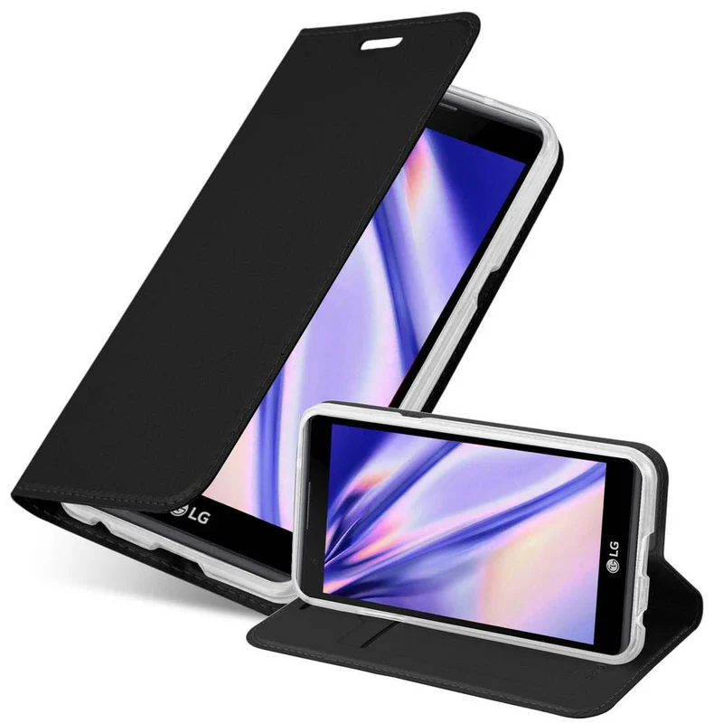 Cadorabo Hülle kompatibel mit LG X POWER Schutzhülle mit Magnetverschluss, Standfunktion und Kartenfach