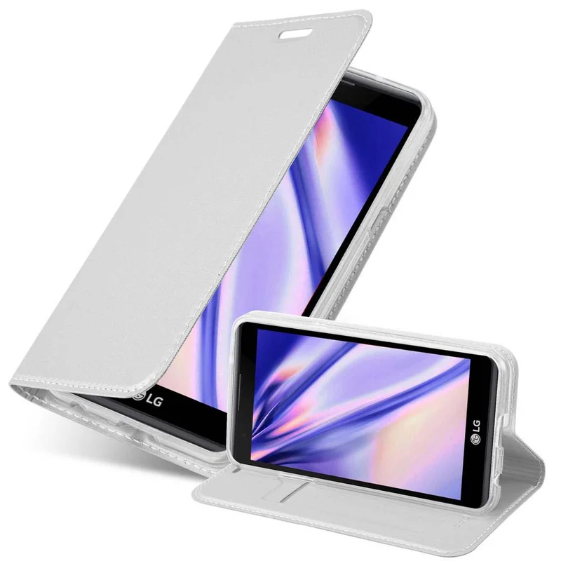 Cadorabo Hülle kompatibel mit LG X POWER Schutzhülle mit Magnetverschluss, Standfunktion und Kartenfach