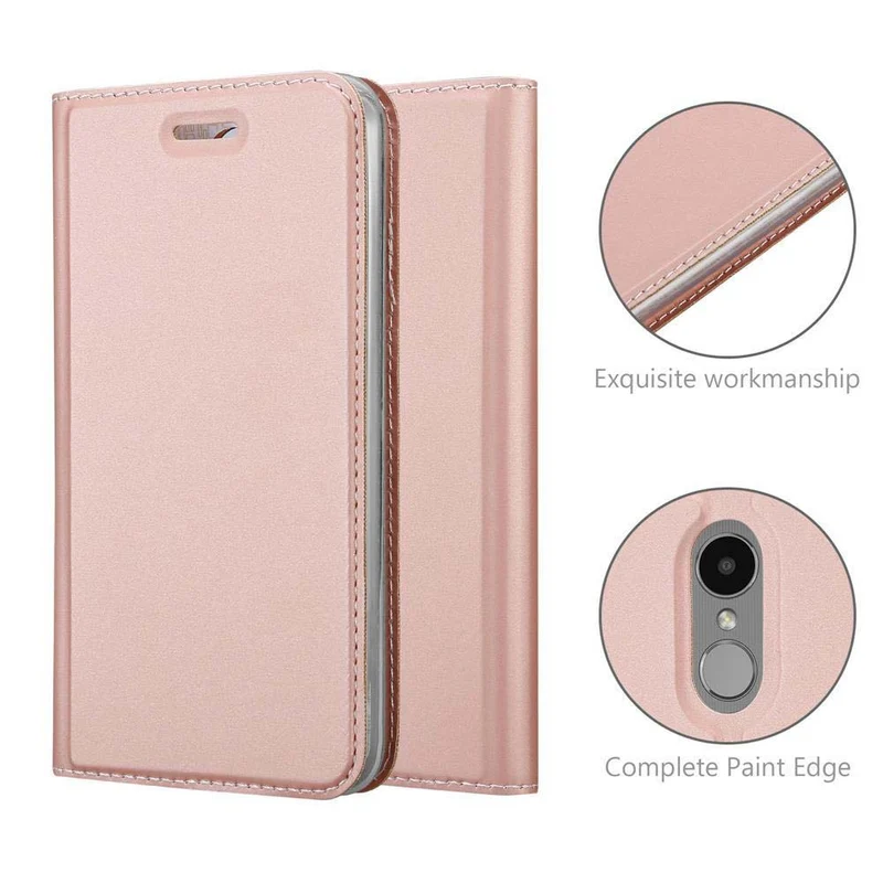 Cadorabo Hülle kompatibel mit LG K8 2017 Schutzhülle mit Magnetverschluss, Standfunktion und Kartenfach