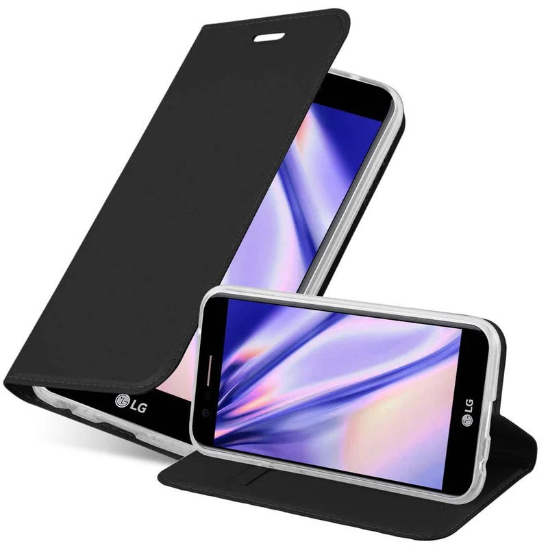 Cadorabo Hülle kompatibel mit LG K10 2017 Schutzhülle mit Magnetverschluss, Standfunktion und Kartenfach