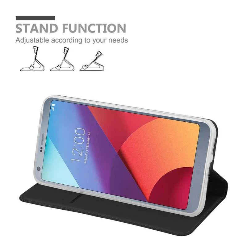 Cadorabo Hülle kompatibel mit LG G6 Schutzhülle mit Magnetverschluss, Standfunktion und Kartenfach