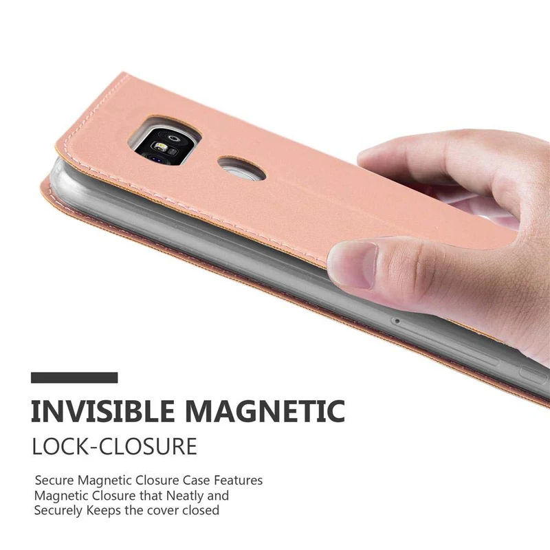 Cadorabo Hülle kompatibel mit LG G5 Schutzhülle mit Magnetverschluss, Standfunktion und Kartenfach