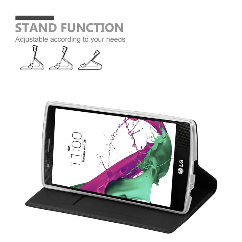 Cadorabo Hülle kompatibel mit LG G4 / G4 PLUS Schutzhülle mit Magnetverschluss, Standfunktion und Kartenfach
