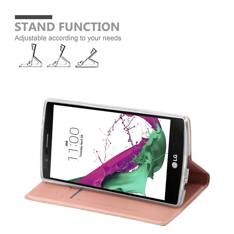 Cadorabo Hülle kompatibel mit LG G4 / G4 PLUS Schutzhülle mit Magnetverschluss, Standfunktion und Kartenfach