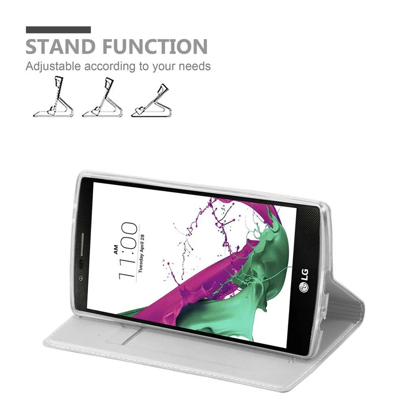 Cadorabo Hülle kompatibel mit LG G4 / G4 PLUS Schutzhülle mit Magnetverschluss, Standfunktion und Kartenfach