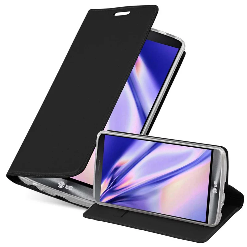 Cadorabo Hülle kompatibel mit LG G3 Schutzhülle mit Magnetverschluss, Standfunktion und Kartenfach