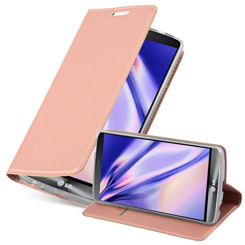 Cadorabo Hülle kompatibel mit LG G3 Schutzhülle mit Magnetverschluss, Standfunktion und Kartenfach