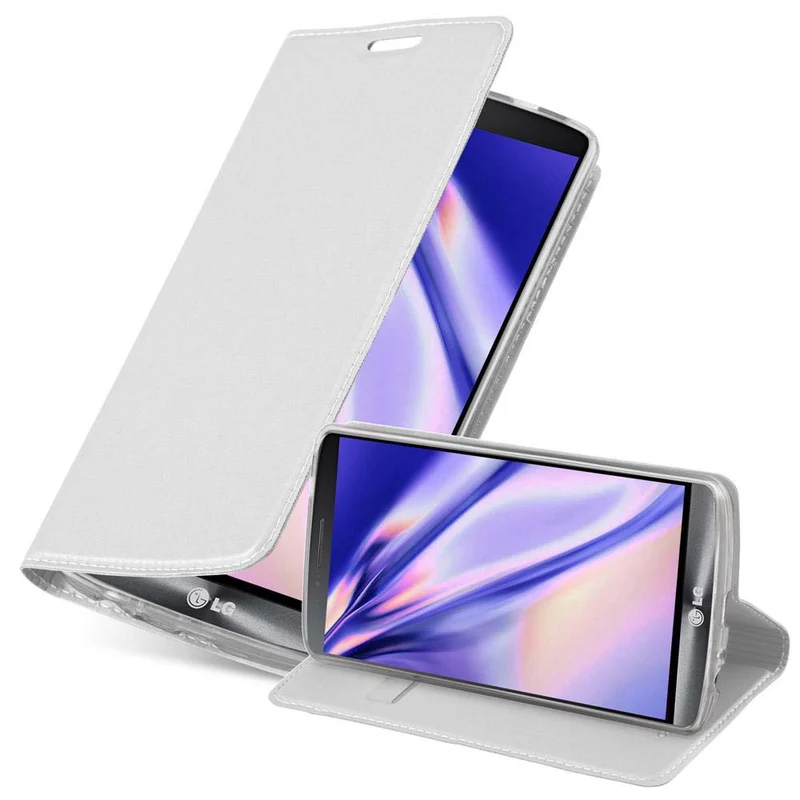 Cadorabo Hülle kompatibel mit LG G3 Schutzhülle mit Magnetverschluss, Standfunktion und Kartenfach