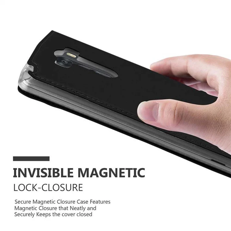 Cadorabo Hülle kompatibel mit LG G3 Schutzhülle mit Magnetverschluss, Standfunktion und Kartenfach
