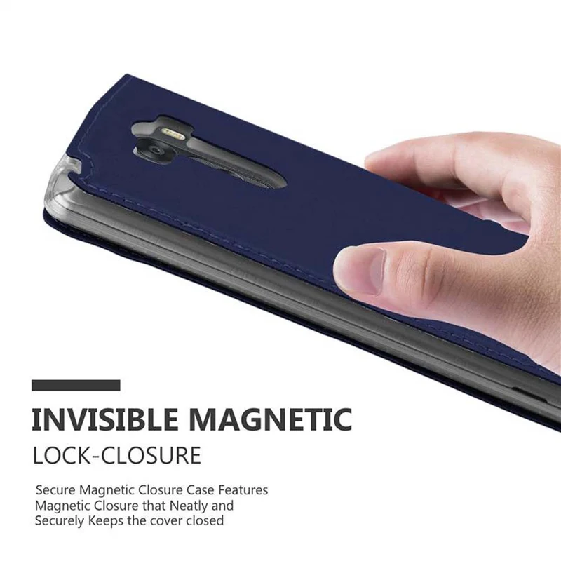 Cadorabo Hülle kompatibel mit LG G3 Schutzhülle mit Magnetverschluss, Standfunktion und Kartenfach