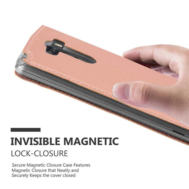 Cadorabo Hülle kompatibel mit LG G3 Schutzhülle mit Magnetverschluss, Standfunktion und Kartenfach